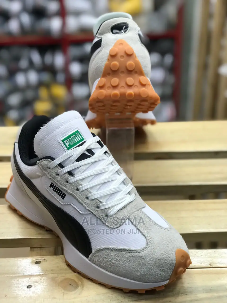 Puma White Gray