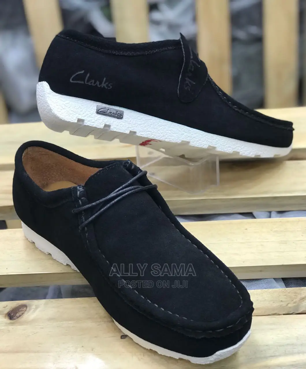 Clarks Black White