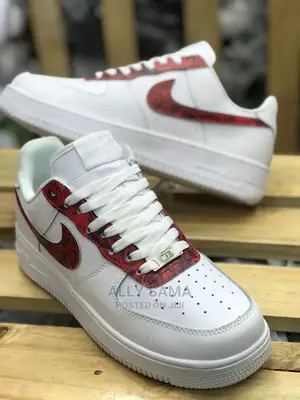 Air Fotce1 White Red
