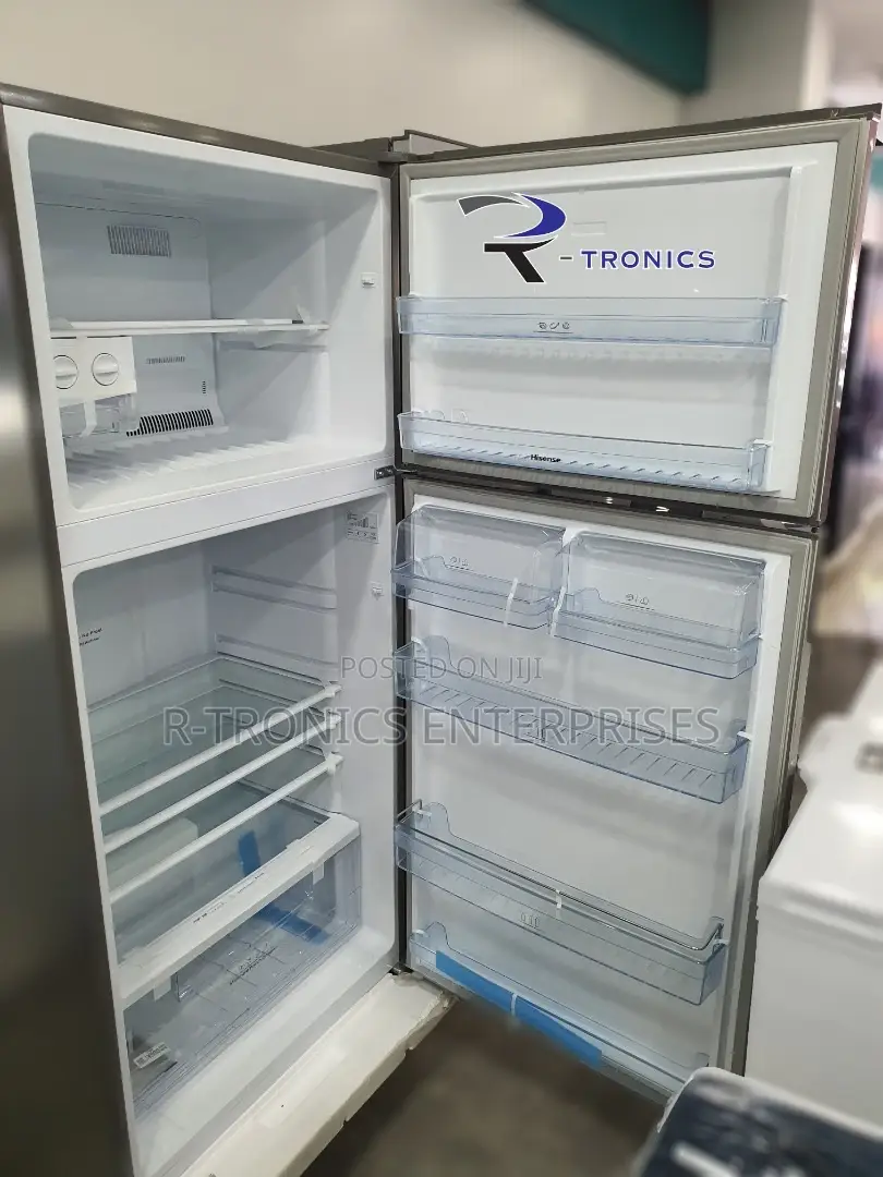 Hisense Silver Double Door Refrigerator 490L