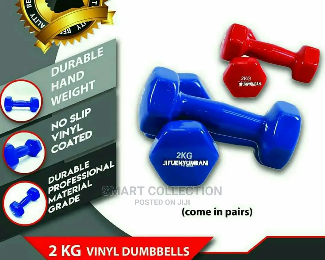 2kg Pair of Vinyl Dumbbells (2kg×2)