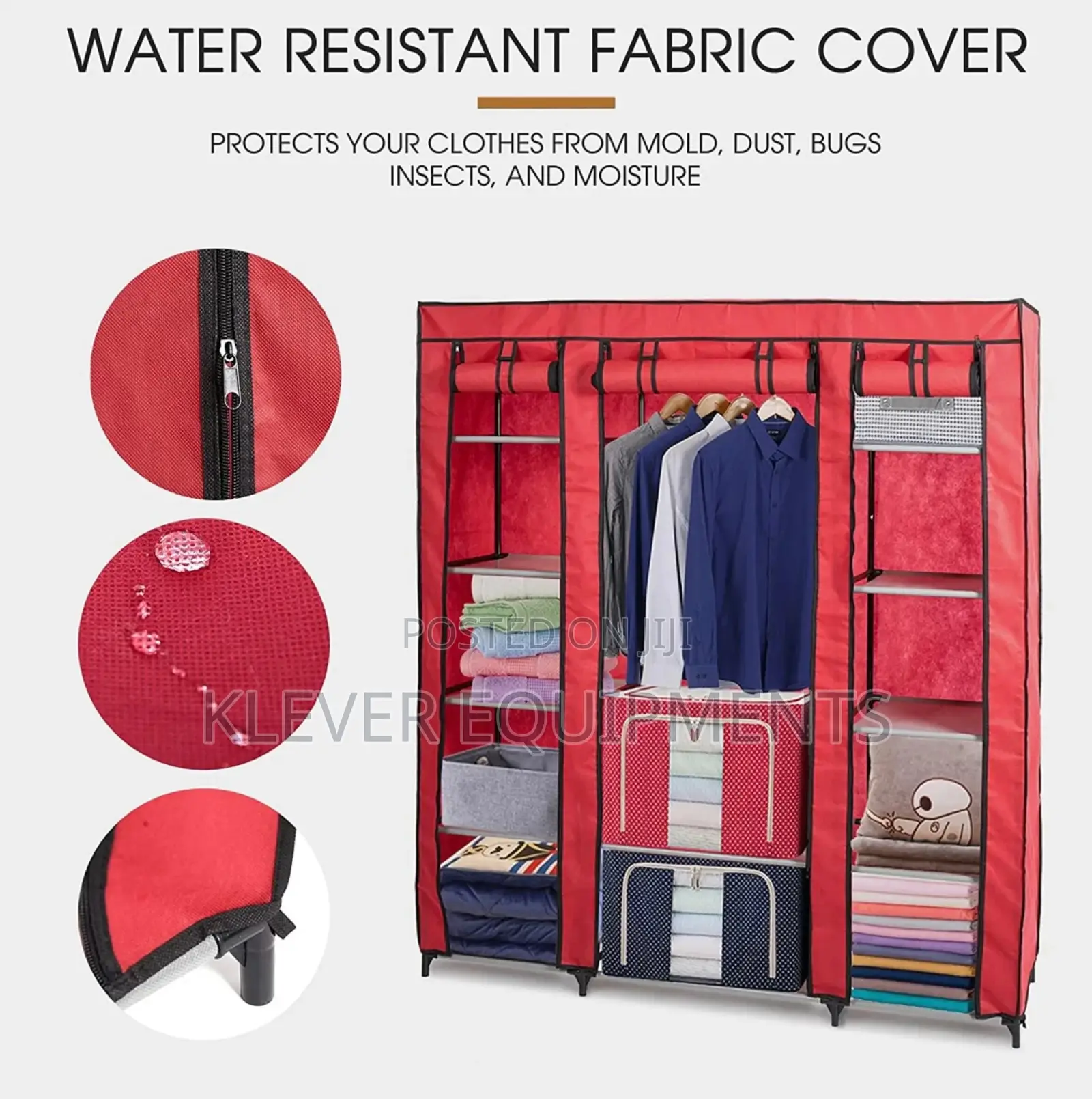 Wardrobe Closet/Kabati La Nguo La Kitambaa Kigumu