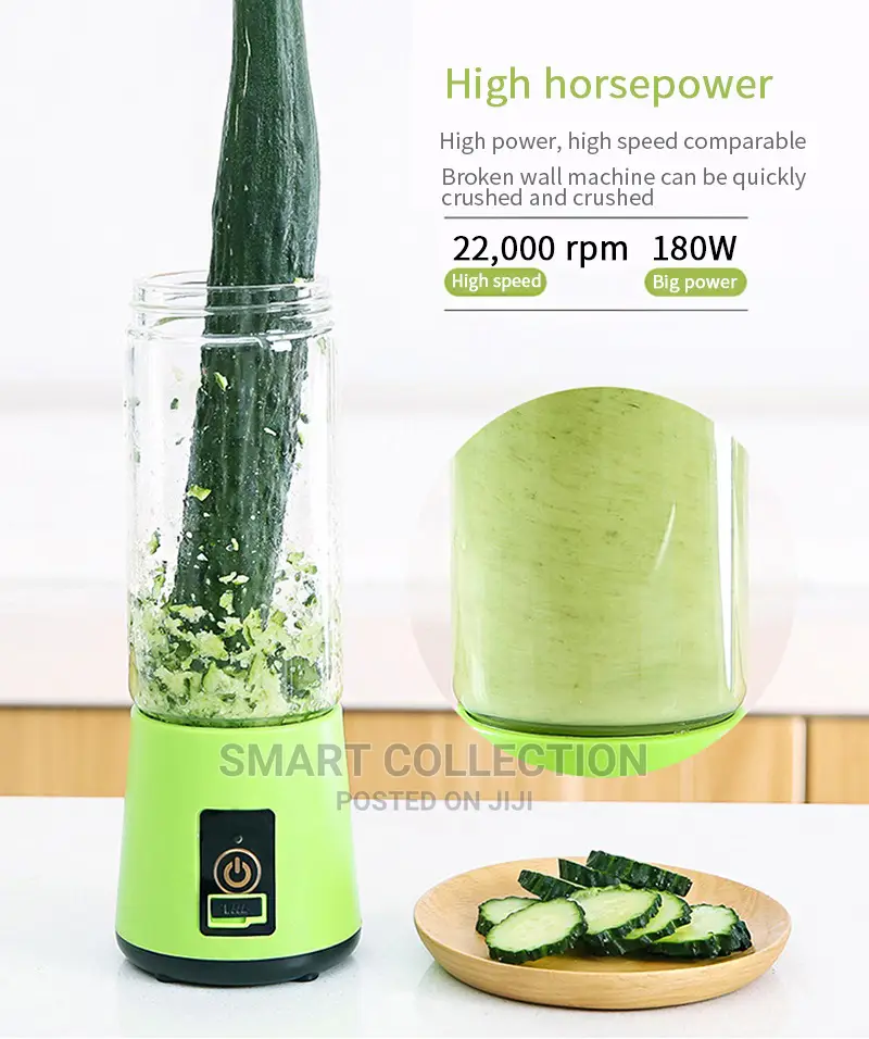 4/6 Blades 380ml Portable Rechargeable Blender