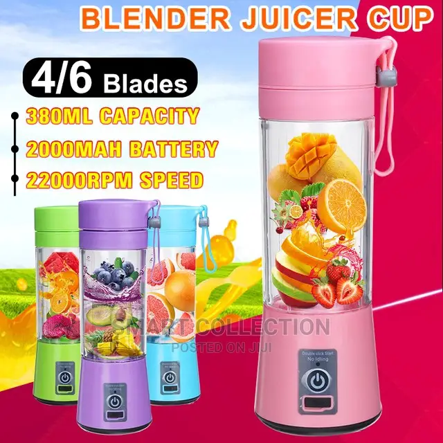 4/6 Blades 380ml Portable Rechargeable Blender