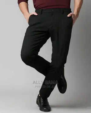 Men's Trousers Black Full
