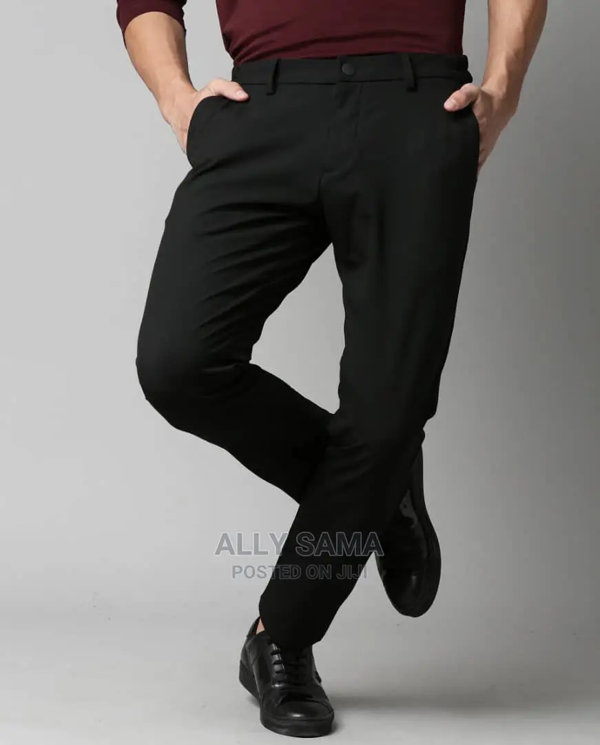 Men's Trousers Black Full