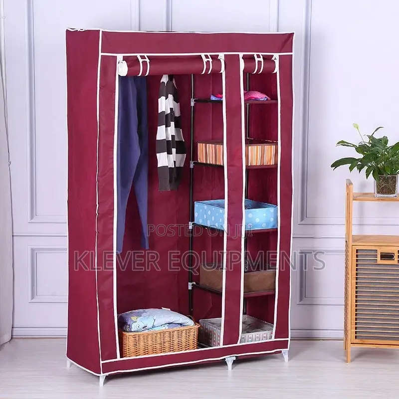 Fabric Wardrobe Double Door (Kabati La Nguo La Kitambaa)