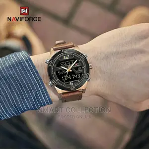 NAVIFORCE Men Waterproof Wristwatch Military Quartz Clock