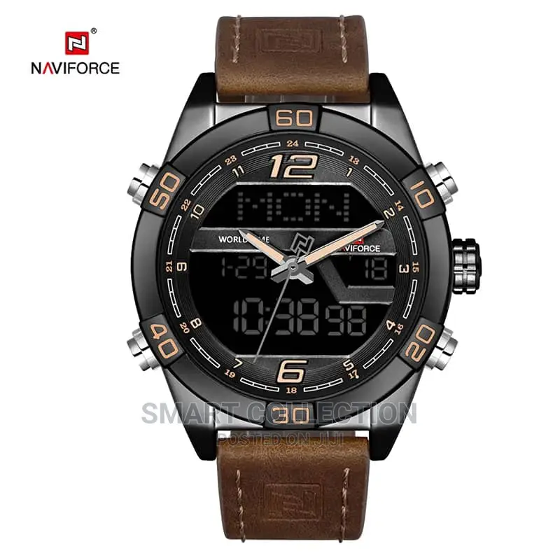 NAVIFORCE Men Waterproof Wristwatch Military Quartz Clock