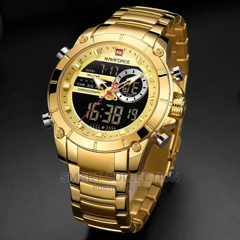 NAVIFORCE Men Waterproof Wristwatch Military Quartz Clock