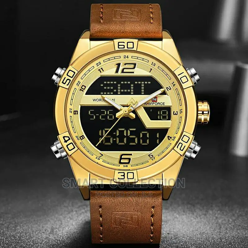 NAVIFORCE Men Waterproof Wristwatch Military Quartz Clock