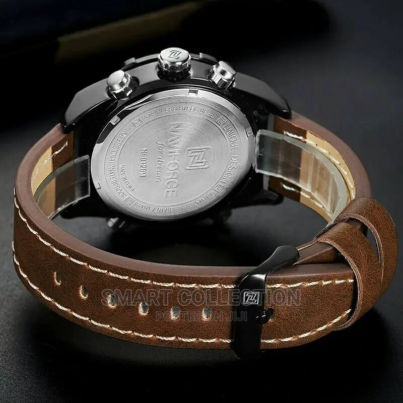 NAVIFORCE Men Waterproof Wristwatch Military Quartz Clock