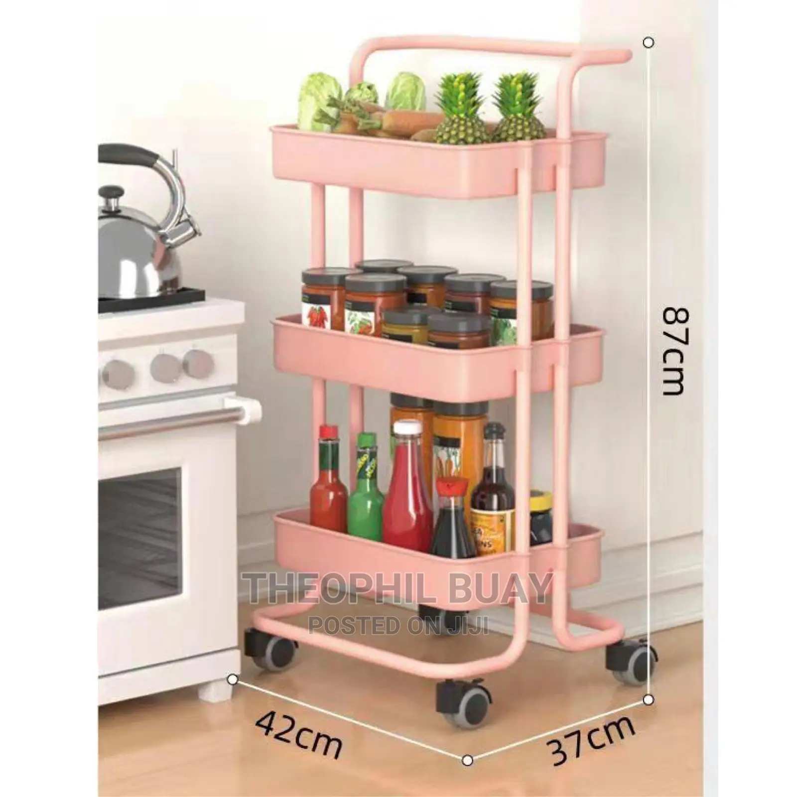 Trolley Tray Hard Orange Color