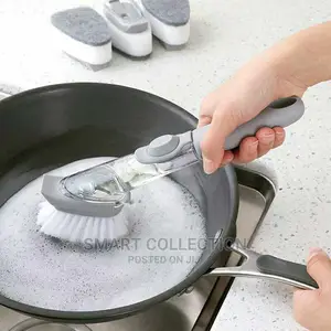 Kitchen Cleaning Brush Scruber With Automatic Soap Dispenser