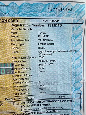 Toyota Kluger 2003 Black