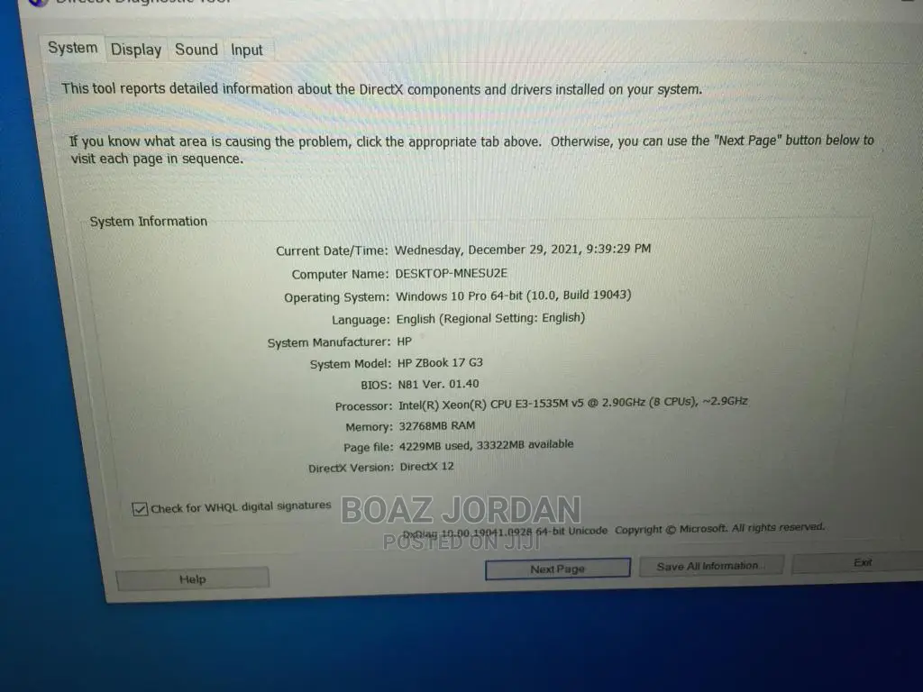 Laptop HP ZBook 15 G3 32GB Intel Core I5 SSD 1T