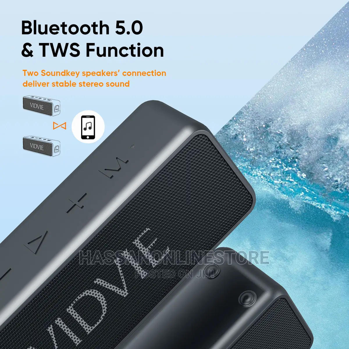 Vidvie Bluetooth Speaker SP914 - 20watt - Black