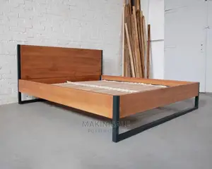 Kitanda Kizuri Sana Cha Mbao Na Chuma