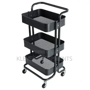 3 Layer Steel Rack Shelf Storage Trolley Cart