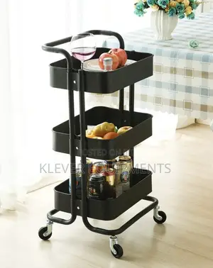 3 Layer Steel Rack Shelf Storage Trolley Cart