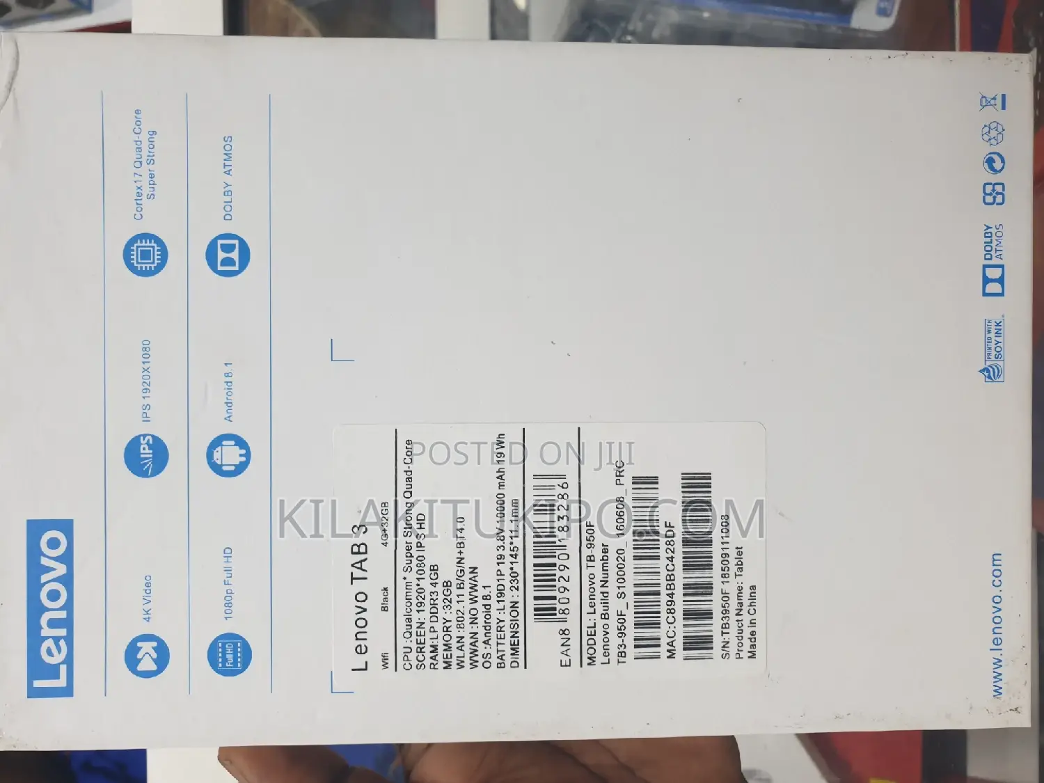 New Lenovo Tab3 10 32 GB Black