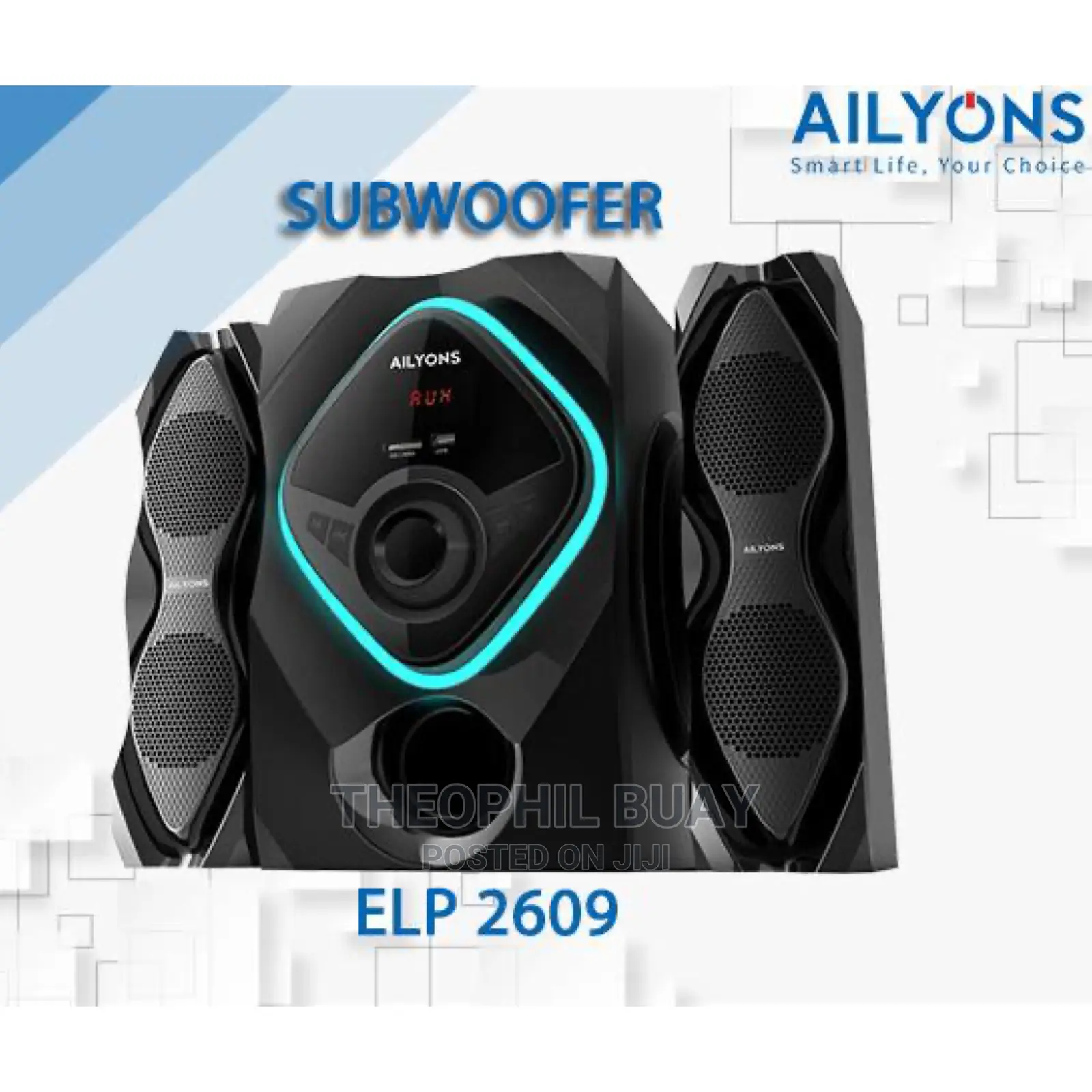 Lyons Subwoofer Two Speakers ELP-2609