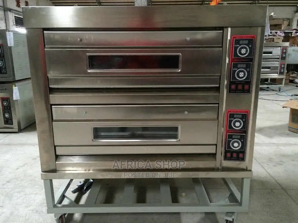 Commercial Double Deck 4 Trays Oven