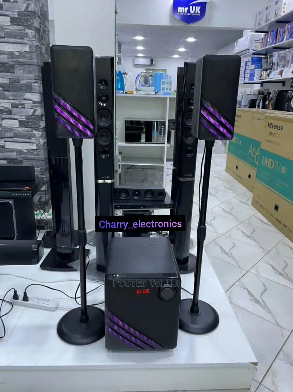 Subwoofer Mr UK With 2 Tower Speakers