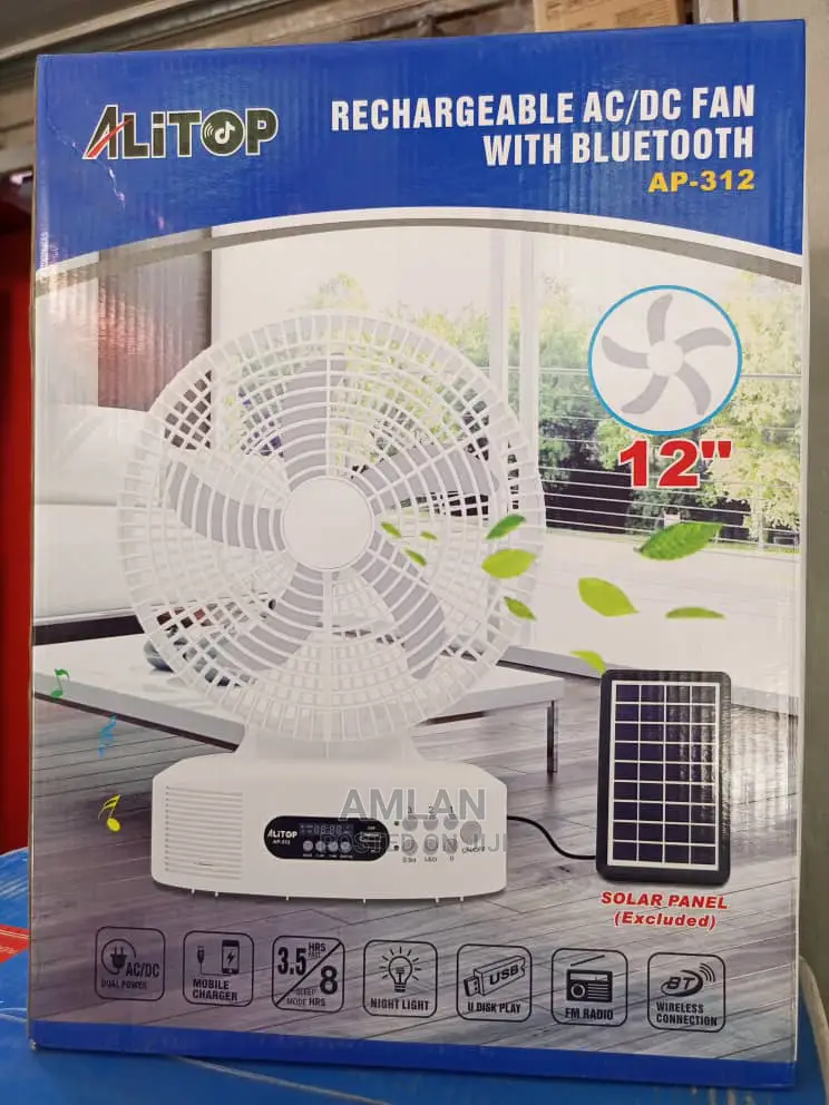 Alitop Rechargeable Ac/Dc Fan.