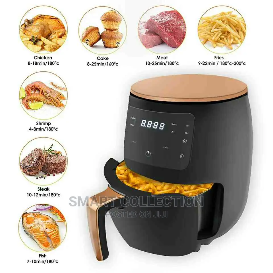 Oil Free Health Air Fryer Cooker For Home (Smart Touch LCD)