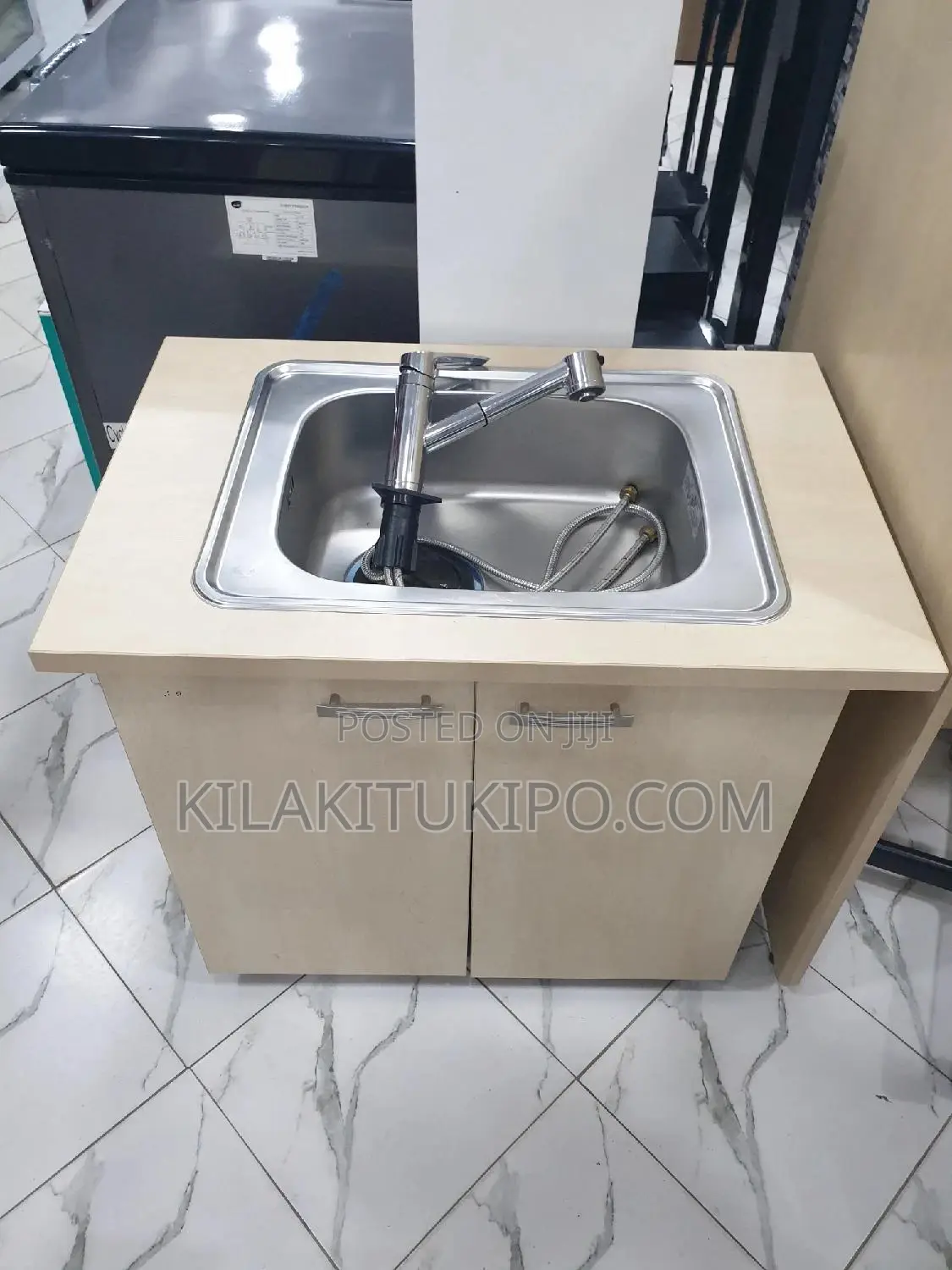 Wooden Steel Kitchen Sink Cabinet