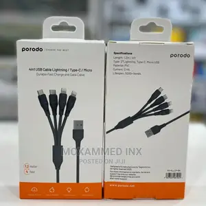 Porodo PVC 4 in 1 Cable