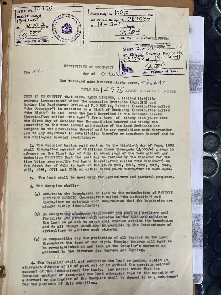 Shamba Linauzwa Tanga Acre 2900 Pamoja in Ngamiani Kaskazini Land
