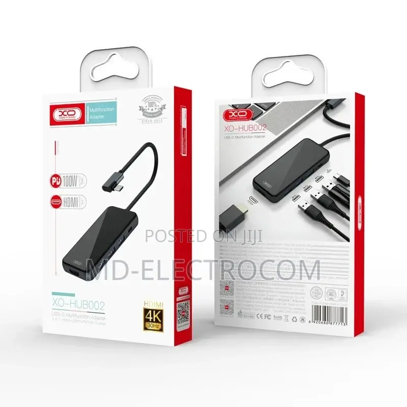 HUB002 5in1 HUB (TYPE-C to HDMI/USB3.0*3/Pd-charging )