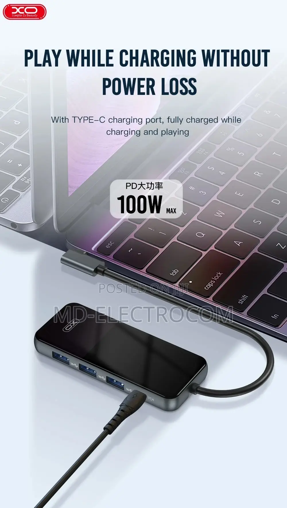 HUB002 5in1 HUB (TYPE-C to HDMI/USB3.0*3/Pd-charging )