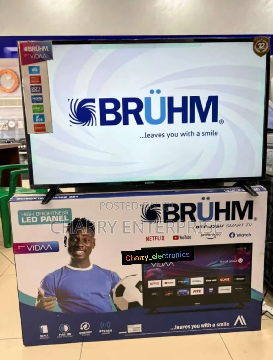 BRUHM Tv 43 Inch VIDAA Smart With Bluetooth 