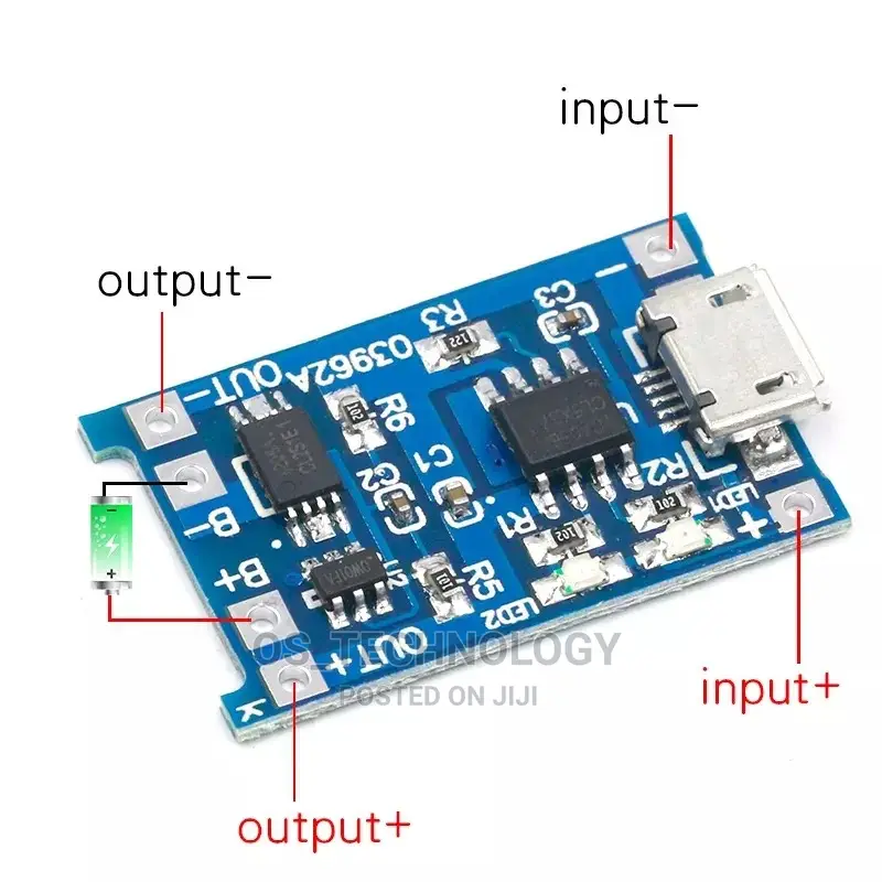 Full Protection Lithium Battery Charger Input Micro 5V