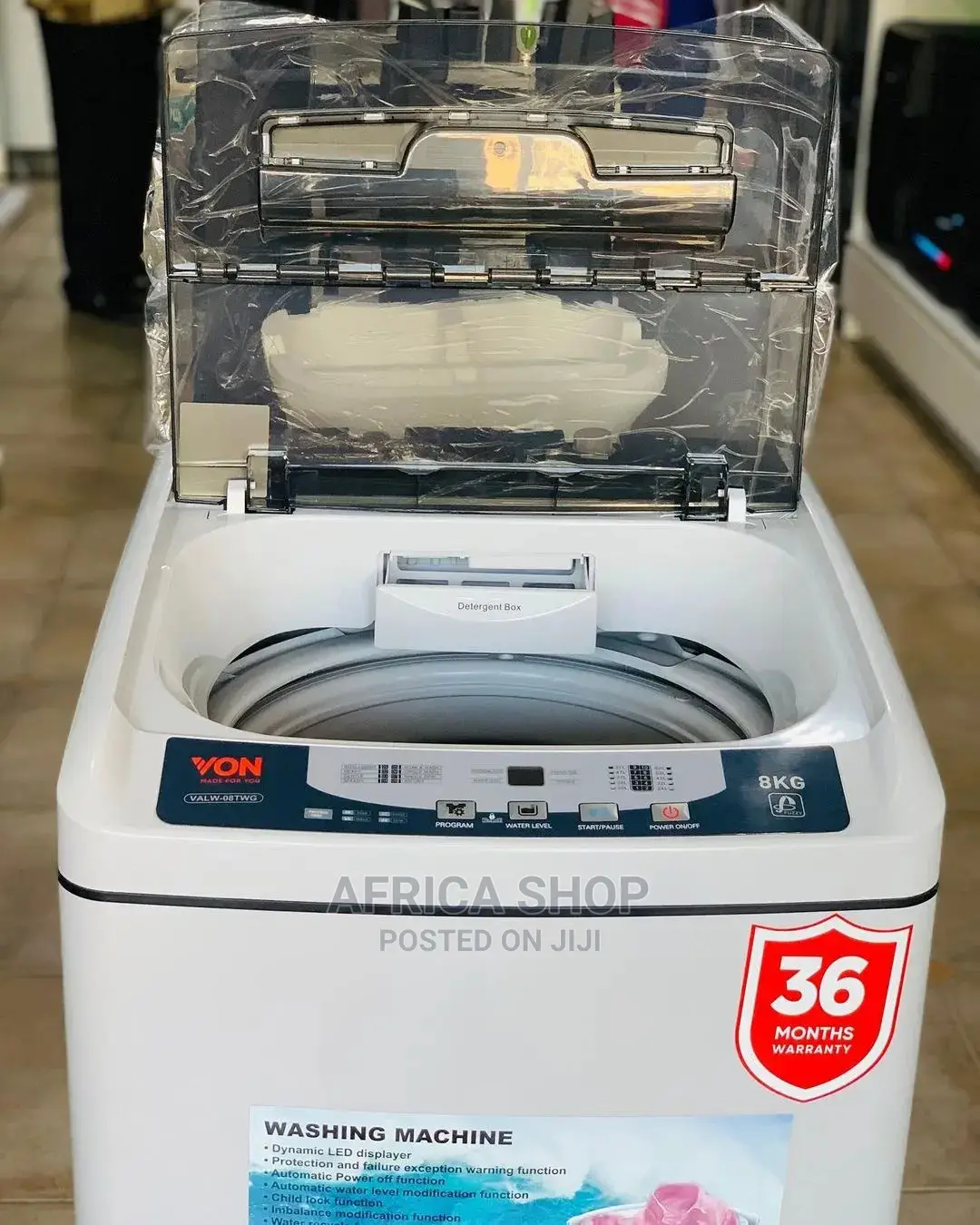 Von Top Load Full Automatic Washing Machine 8kg