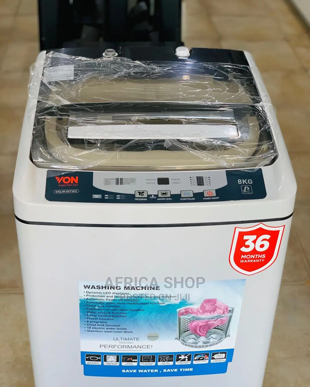 Von Top Load Full Automatic Washing Machine 8kg