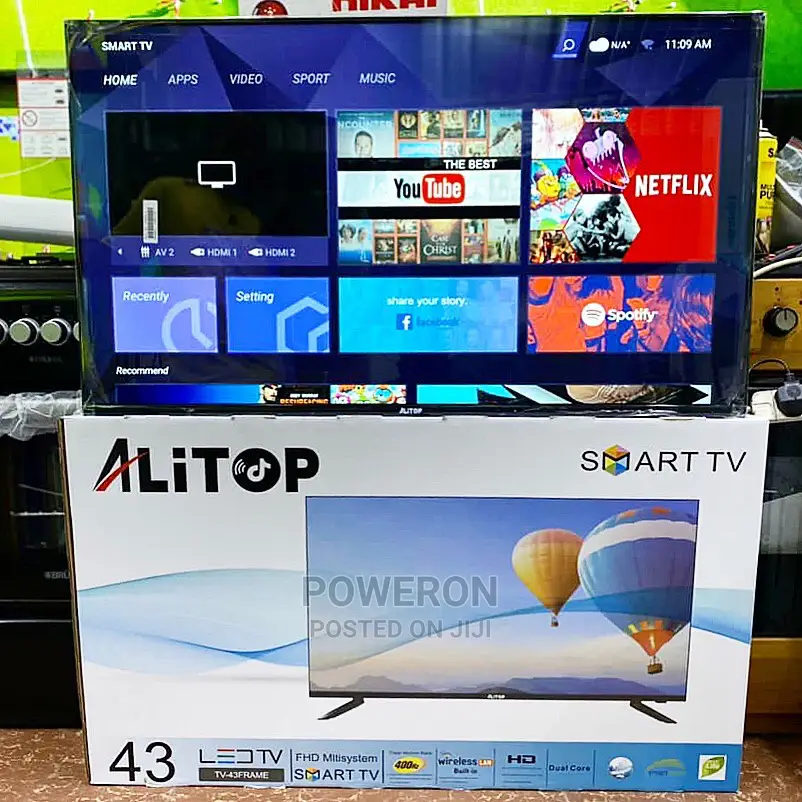ALITOP 43” Smart TV ( Frameless)