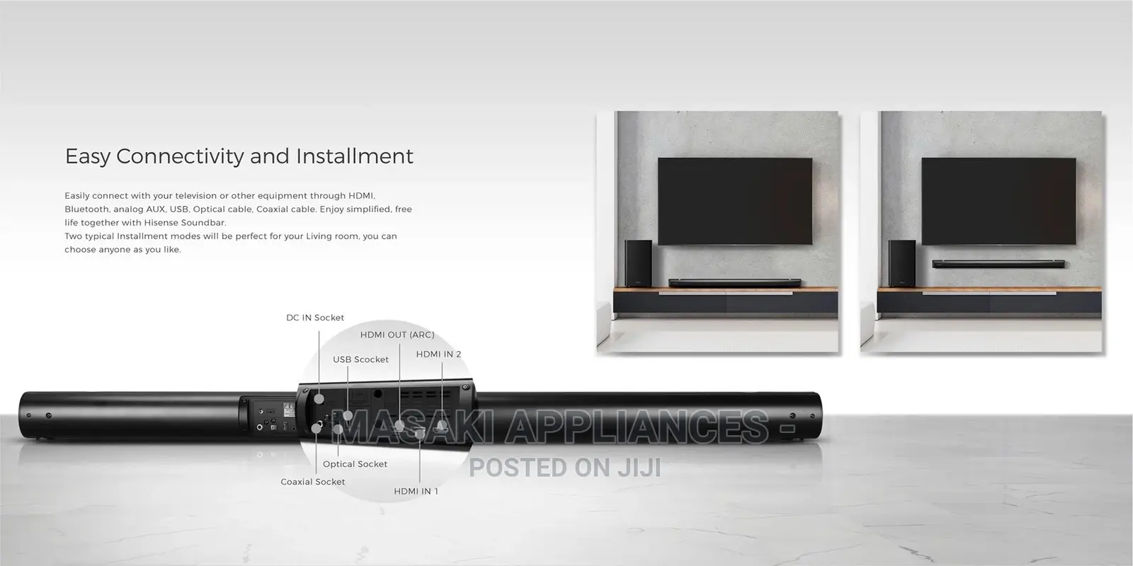 OFFER! Hisense 380W Hs512 Soundbar 5.1ch Wireless Subwoofer