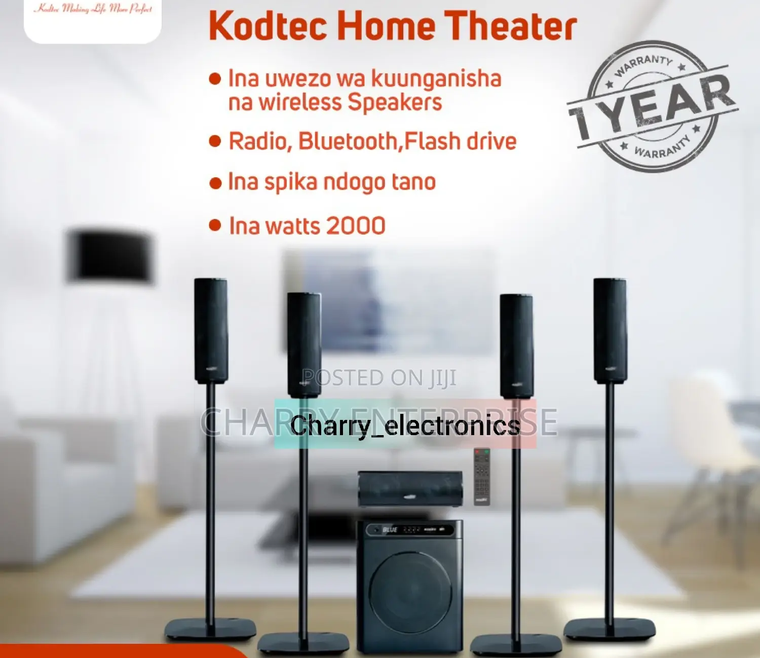 Home Theater System With 2000W