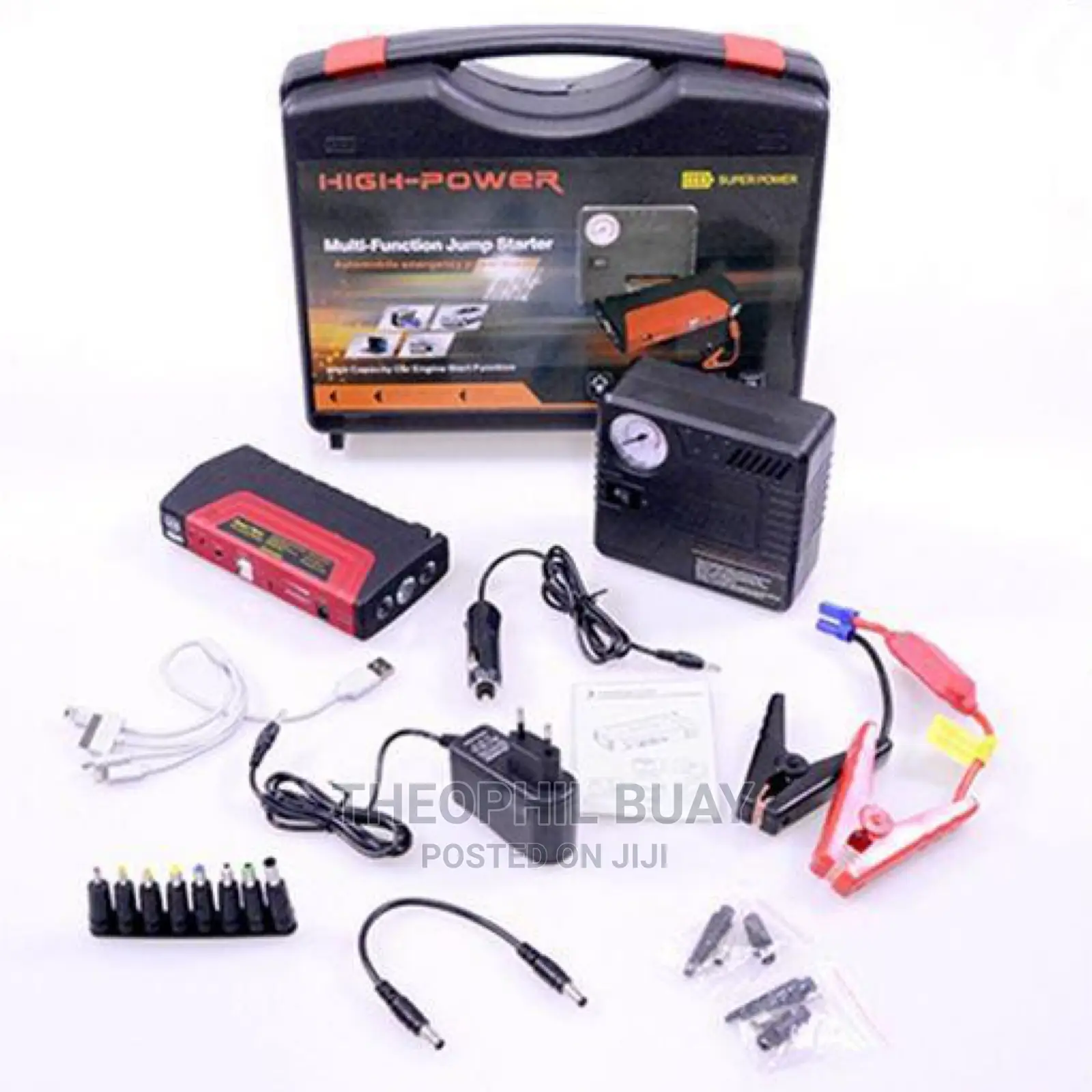 Car Emergence Battery Booster With Compressor