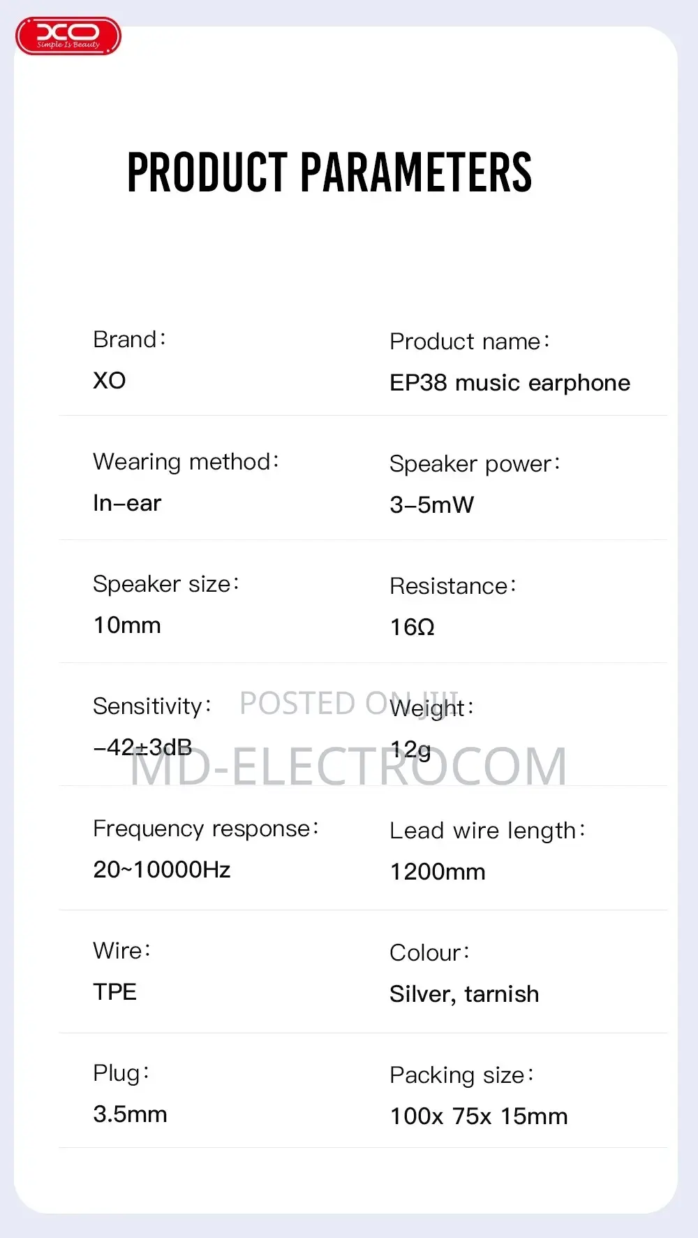 EP38 Music Earphones