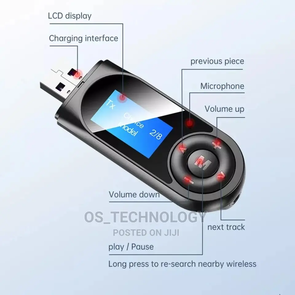 Original LCD Wireless Bluetooth Transmitter Receiver 15M