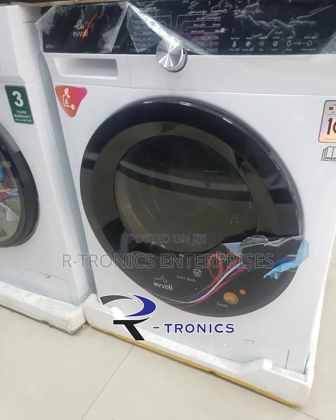 Evvoli Front Load Automatic 8kg Washer + 6kg Dryer