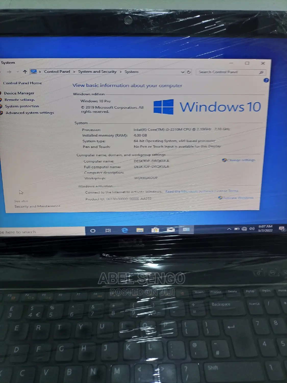 Laptop Dell Inspiron 3467 40GB Intel Core I3 HDD 320GB