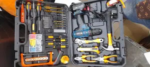 Toolbox Set 124 Tools + Drill Cordless Volt 28