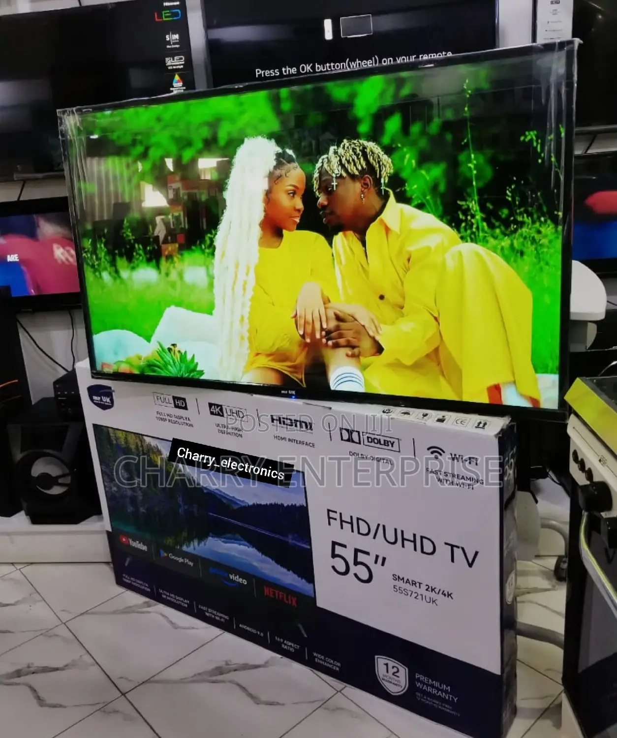 Uk 55 Inch Smart 4k Tv High Quality