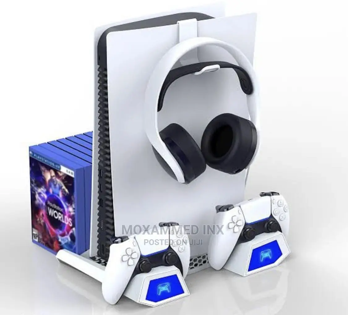 Cooling Stand for Ps5 With Dock for Charginf Controllers